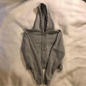 Brandy Melville cropped grey hoodie